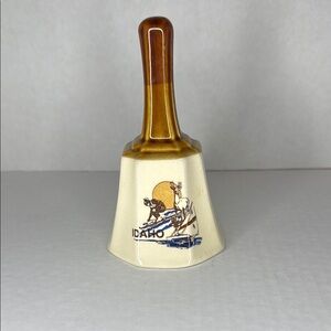 Vintage Idaho Souvenir Bell with Brown Handle